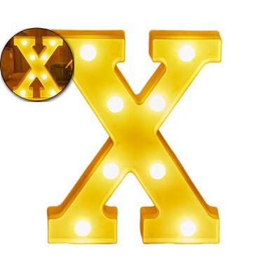 Dvruxg Lettres Lumineuses, Lumières de Lettres Led 26 Alphabet, Lettres Décoratives Éclairées, Lettres de Marquise Led à Piles pour Fête, Bar, Veilleuse, Décoration Intérieure