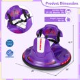 thumbnail image 3 of Honeyjoy Auto Tamponneuse 12V pour Enfants et Tout-Petits, Voiture Électrique à Chevaucher avec Rotation à 360°, Violet, 3 of 10