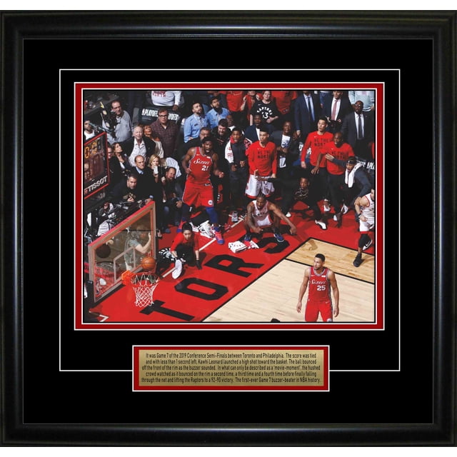 Kawhi Leonard Toronto Raptors Framed 8x10 "The Shot" Game 7 Photo with Plate - Officially Licensed NBA Wall Art, Ready to Hang