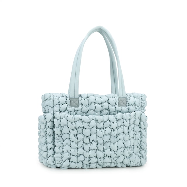 SPEKSEE Wrinkled Cloud Diaper Bag - Waterproof Nylon Multi-Function Travel Maternity Tote for Mom