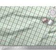 thumbnail image 2 of Soimoi Green Georgette Viscose Fabric Window Pane Check Print Sewing Fabric Yard 42 Inch Wide, 2 of 3