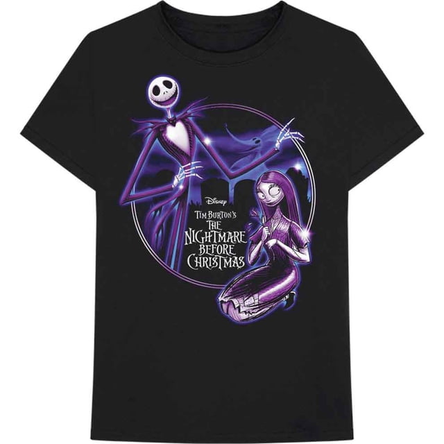 The Nightmare Before Christmas T-Shirt Unisexe Purple Graveyard