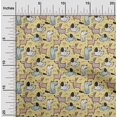 thumbnail image 2 of oneOone Velvet Medium Yellow Fabric Dog Sewing Material Print Fabric By The Yard 58 Inch Wide, 2 of 4