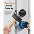 thumbnail image 4 of Probrico Black Keyed Alike Entry Knobs Front Door Locks Exterior Lockset and Single Cylinder Deadbolt Combination Set 2 Pack, 4 of 5