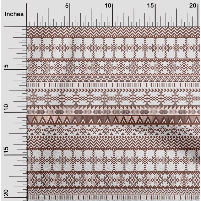 oneOone Silk Tabby Brown Fabric Aztec Tribal Craft Projects Decor Fabric Printed By The Yard 42 Inch Wide
