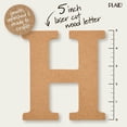 thumbnail image 4 of Plaid Unfinished Wood 5" Letter, H, 4 of 7
