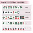 thumbnail image 3 of LEEYNEER Traditional Mini Chinese Mahjong Game Set 144 Tiles - Portable Handbag  Green, 3 of 5