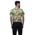 thumbnail image 3 of BESTMAN Chemise en Coton pour Hommes à Manches Courtes Imprimée Col Mandarin Chemise Décontractée, 3 of 5