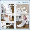 thumbnail image 4 of Qaba Glissoire 5 en 1 pour Tout-Petits pour Enfants de 1 à 3 Ans pour Usage Intérieur, Gris, 4 of 10