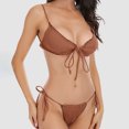 thumbnail image 2 of Birdeem Ensembles de Bikinis à Bretelles Larges Décontractés Mode Couleur Unie pour Femmes, 2 of 6
