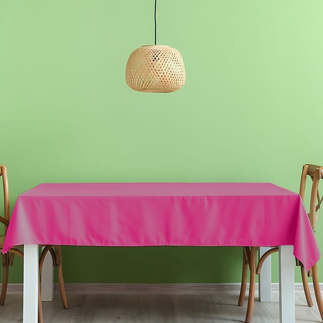 Boovnll Plastic Table Cloth Disposable, 54x108" Plastic Table Cloth for Parties Waterproof Rectangle Disposable Tablecloth for Party, Events, Weddings, Picnic, Camping, Tablecloth