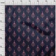 thumbnail image 2 of oneOone Viscose Jersey Fabric Leaves & Floral Block Printed Craft Fabric BTY 60 Inch Wide, 2 of 5