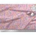 thumbnail image 2 of Soimoi Pink Poly Georgette Fabric Leaves,Insect & Floral Artistic Decor Fabric Printed BTY 52 Inch Wide, 2 of 3