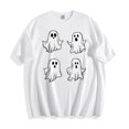 thumbnail image 2 of purcolt T-Shirts d'Halloween pour Femmes, T-Shirts Graphiques à Imprimé Drôle Hauts d'Été à Col Rond Manches Courtes T-Shirts Blouses de Fête Cadeau, 2 of 7