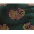 thumbnail image 4 of oneOone Tissu Georgette Viscose Tissu à Imprimé Poisson en Blocs au Mètre 42 Pouces de Large, 4 of 4