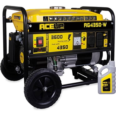 Aceup Energy 4,350-Watt 208cc RV-Ready 30A Portable Gas Generator with Wheel Kit for Camping, RV and Home Backup, EPA Compliant