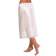 thumbnail image 2 of Jupe-culotte Mi-Longue pour Femmes Imitation Soie Dentelle Jupe-Culotte Mi-Longue Rallonge Noir G, 2 of 3