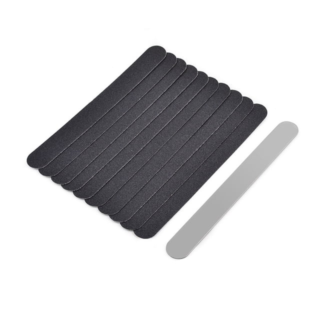 kurtrusly 10pcs Double Side Nail File Calluses Dead Skin Remover Manicure Stainless Steel Handle Sand Paper 05