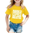 thumbnail image 1 of Girls Softball under Shirts Ruffle Girl Clothes Children's Casual Letter Pattern Print Multicolor Round Neck Short Sleeves, 1 of 4