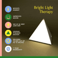 thumbnail image 2 of Northern Light Technologies Luxor - 10000 Lux Light Therapy Lamp - Full Spectrum Pyramid LED Lightbox Therapy Light for Natural Mood and Energy Enhancement, Sunlight Desk Lamp, White, 2 of 5