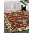 thumbnail image 2 of Ahgly Company Tapis d'Intérieur Carrés Abstraits Cuivre Vert Abstraits pour Aire, 4 Pieds Carré, 2 of 6