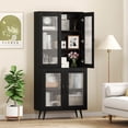 thumbnail image 2 of Costway Armoire de Garde-Manger de Cuisine avec Portes Cannelées Translucides et Tablette Ajustable, 2 of 10