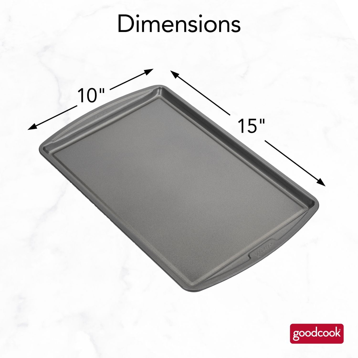 Plaque à pâtisserie Les essentiels en acier antiadhésif de GoodCook, 11 po x 17 po, grise