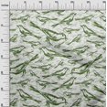 thumbnail image 3 of oneOone Cotton Flex Green Fabric Bird Craft Projects Decor Fabric Printed By The Yard 40 Inch Wide, 3 of 4