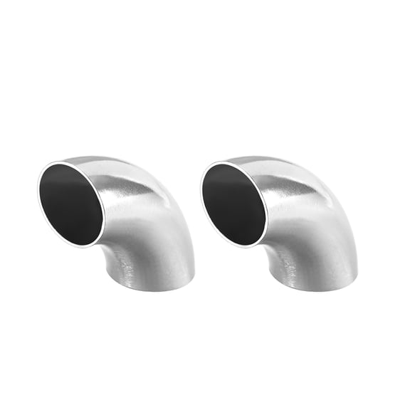Unique Bargains Raccord de Tuyau en Acier Inoxydable 304, Long Rangé, Coude à 90 Degrés, Soudure des Fesses, 7/8 Pouce OD, Tuyau Épais de 1mm Taille 2 Pcs