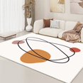 thumbnail image 2 of Floor Carpet Non-slip Soft Polyester Nordic Style Abstract Bedroom Bedside Carpet Home Decor for Bathroom, 2 of 8
