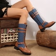 thumbnail image 4 of Styesk Bottes pour Femmes Bottes Mi-Mollet pour Femmes Talon Épais Bout Rond Bottines Bottes de Travail pour Femmes, 4 of 9