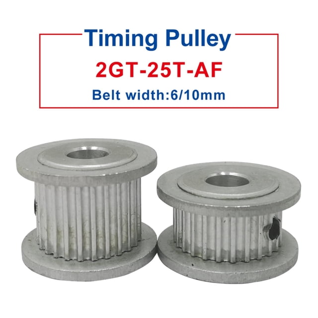 GT2 Timing Pulley 25 Teeth Inner Bore 5/6 mm Aluminum pulley wheel width 7/11 mm Match With 6/10 mm Timing Belt For 3D Printers ,Work Smooth and Silent