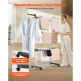 thumbnail image 4 of VEVOR 4-Tier Foldable Clothes Drying Rack with 24 Drying Poles and 4 Castors, 4 of 9
