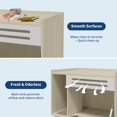 thumbnail image 3 of Yiwa Grand Meuble Cache-Litière pour Chat, Armoire Minimaliste Fermée avec Tablettes pour Rangement et Couvercle à Entrée Discrète Dissimulée dans un Coin, 3 of 8