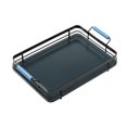thumbnail image 2 of DOLITY Iron Cast Serving Breakfast Trays,Tea Table Plate,Coffee Table Tray,Food Fruit Blue 40x30x6.5cm, 2 of 9