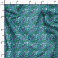 thumbnail image 2 of Soimoi Tissu Georgette Viscose Feuilles Imprimé 1 Yard 42 Pouces de Large, 2 of 6
