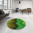 thumbnail image 4 of Ahgly Tapis Rectangulaire Lavable en Machine Intérieur Transitionnel Vert Armée, 5 Pieds x 8 Pieds, 4 of 7