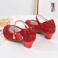 thumbnail image 4 of Wdgfv Ballerines Filles Scintillantes Fête Mary Jane Princesse Chaussures de Robe Rouge 7-8 Ans, 4 of 7