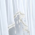 thumbnail image 4 of JilgTeok 4 Pcs Floral Sheer Lace Shade Window Curtain with Scalloped Edges and Rod Pocket Top for Easy Hanging Light Filtering Valances Drapery for Farmhouse, Kitchen, Bedroom Clearance, 4 of 4