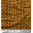 thumbnail image 1 of Soimoi Yellow Crepe Silk Fabric Wild Animal Skin Small Fabric Prints by Yard 42 Inch Wide, 1 of 3