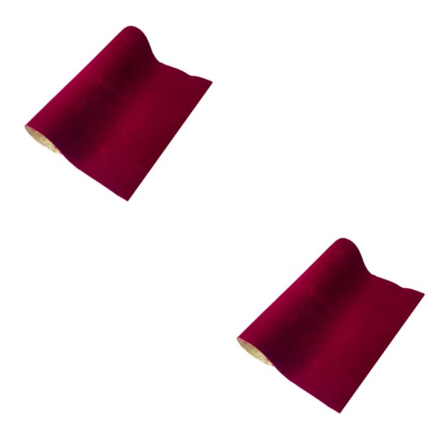 Decodeary Elegant Flannel Fabric Peel Sticker Paper Liner for Costumes Delicate and Charming dark Red 15.75 Inchx58.27 Inch 2Set