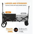 thumbnail image 3 of Chariot Robuste Pivotant Pliable Utilitaire d'Extérieur pour Jardin et Plage Noir, 3 of 5