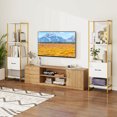 thumbnail image 2 of Costway 2 PCS 5-Tier Bookshelf with 4 Open Shelves Storage Drawer Book Storage Organizer White, 2 of 9