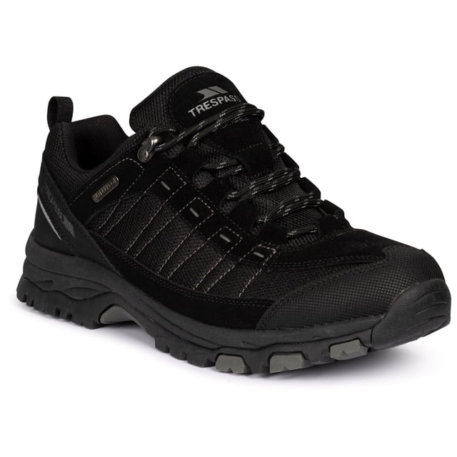 Trespass Chaussures de Randonnée pour Hommes Scarp - Membrane Imperméable et Respirante, Languette à Soufflet, Protège-Orteils Durable, Semelle Intercalaire Coussinée, Assise Plantaire Profilée, Doublure Textile