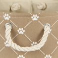 thumbnail image 3 of Design Imports CAMZ14244 Polyester Trellis Paw Round Pet Bin, Taupe - Small, 3 of 4