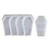 Halloween Coffin Storage Box Mold Silicone Storage Box Mold DIY Coffin Mirror Silicone Mold with Irregular Shape for Home Storage Gift