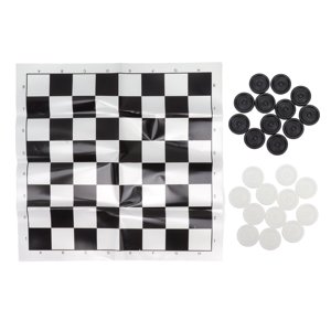 Checkers Board Game, Portable Lightweight Stackable Plastic Checkers Pieces Set  For Family