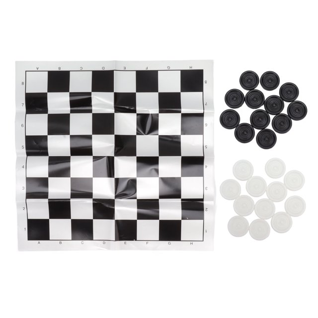 Jeu de conseil d'administration de Checkers, Portable léger empilable pièces en plastique de checkers ensemble pour la famille
