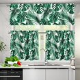 thumbnail image 2 of Monstera Kitchen Curtains and Valances Set,3 Piece Small Window Valance Sets Treatment Drapes for Kitchen, Bedroom, Living & Dining Room by Achim Home Decoration, 2 of 5