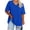 Blue, variant on breaise 2025 Oversized T Shirts Women Plus Size Tees Casual Half Sleeve V Neck Shirt Summer Loose Comfy Basic Tunic Tops XL-5XL Free Shipping
